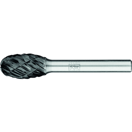 PFERD  Wysokowydajny trzpień frezarski ze stopów twardych STEEL kształt kropli TRE Ø 12 x 20 mm trzpień Ø 6 mm HICOAT do stali