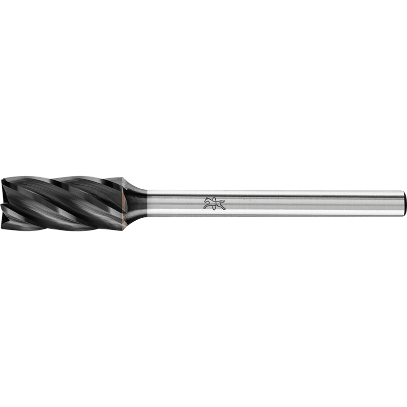 PFERD  Wysokow. trzpień frezarski ze st. tw. ALU, walec ZYAS, z uzęb. czoł., Ø6x13mm, Øtrzonka 3mm, powłoka HICOAT, do aluminium