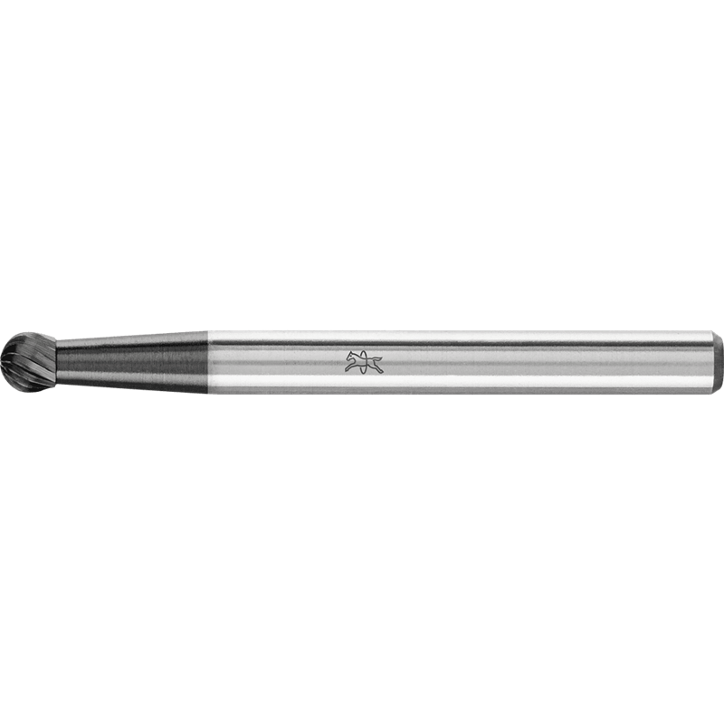 PFERD  Wysokowydajny trzpień frezarski ze stopów twardych kulisty KUD, Ø 3 x 2 mm, Ø trzonka 3 mm Z3P, powłoka HICOAT, do obróbk