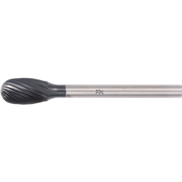 PFERD  Wysokowydajny trzpień frezarski ze stopów twardych, kształt kropli TRE Ø 6 x 10 mm, Ø trzonka 3 mm Z5, powłoka HICOAT, un