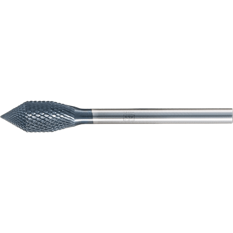 PFERD  Wysokowyd. trzp. frez. ze st. tw. MICRO KZW Ø6x13mm Ø trzpienia 6mm z powłoką HICOAT, sp. kształt do fazowania i odgr. do