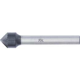 PFERD  Wysokow. trzp. frez. ze st. tw., kształt stożkowy KSK 10x5mm, Øtrzonka 6mm Z5, powłoka HICOAT, do fazowania i odgr. do st