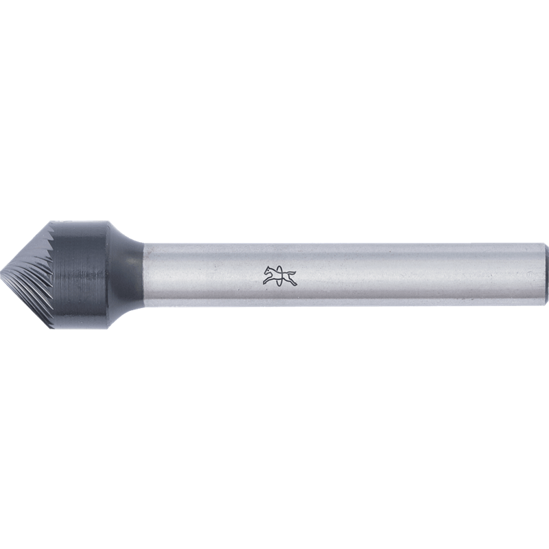 PFERD  Wysokow. trzp. frez. ze st. tw., kształt stożkowy KSK 10x5mm, Øtrzonka 6mm Z5, powłoka HICOAT, do fazowania i odgr. do st