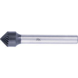 PFERD  Wysokow. trzp. frez. ze st. tw., kształt stożkowy KSK 10x5mm, Øtrzonka 6mm Z3, powłoka HICOAT, do fazowania i odgr. do st