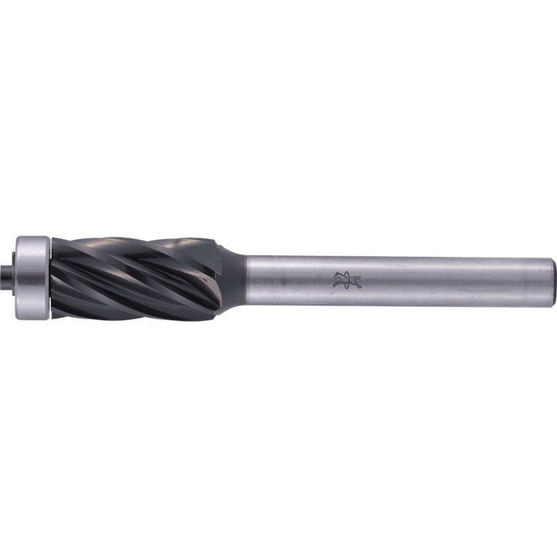 PFERD  Wysokow. Trzp. Frez. ze st. tw. ALU,walec ZYA,Ø10x19mm,Øtrz.6mm, powłoka HICOAT, z łożyskiem kulkowym do faz. i odgr., do