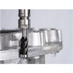 PFERD  Wysokow. Trzp. Frez. ze st. tw. ALU,walec ZYA,Ø10x19mm,Øtrz.6mm, powłoka HICOAT, z łożyskiem kulkowym do faz. i odgr., do