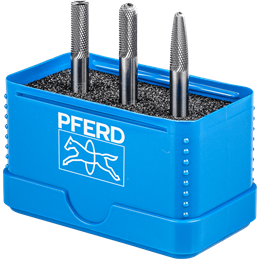 PFERD  Zestaw małych wysokowydajnych trzpieni frez. 1306 ze stopów twardych MICRO 3-częściowy Ø 6 mm, Ø trzpienia 6 mm, do obrób