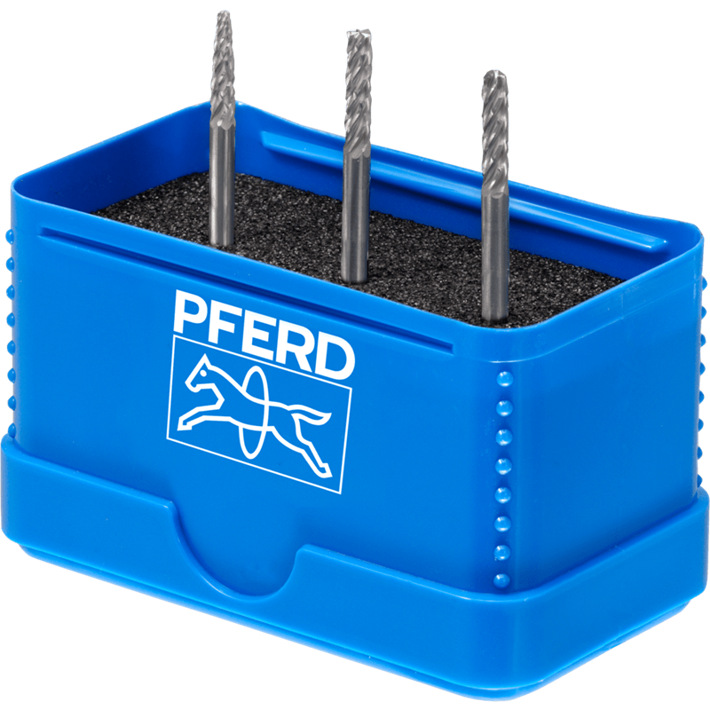 PFERD  Zestaw wysokowydajnych trzp. frezarskich 1403 ALLROUND ze stopów twardych 3-częściowy Ø 6mm, Ø trzp. 3mm, uniw. do obróbk