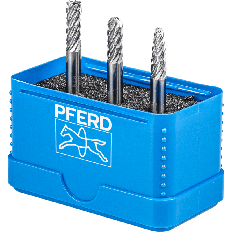 PFERD  Zestaw wysokowydajnych trzpieni frezarskich ze stopów twardych 1406 ALLROUND 3-częściowy Ø 6mm, Ø trzpienia 6mm, uniw. do