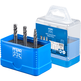 PFERD  Zestaw wysokowydajnych trzpieni frezarskich ze stopów twardych 1806 STEEL, 3-częściowy Ø 6 mm, trzonek Ø 6 mm, do stali
