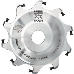 PFERD  Wysokowydajna tarcza frezarska ALUMASTER HSD-R Ø 125 mm do stosowania z robotami do obróbki aluminium z powłoką HICOAT