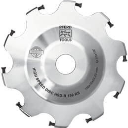 PFERD  Wysokowydajna tarcza frezarska ALUMASTER HSD-R Ø 150 mm do stosowania z robotami do obróbki aluminium z powłoką HICOAT