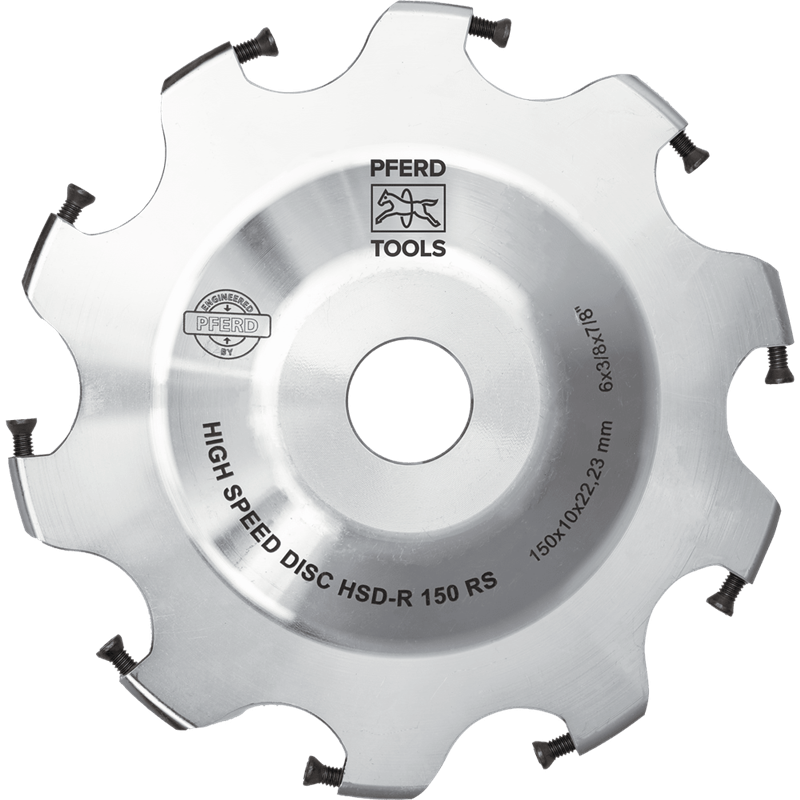 PFERD  Wysokowydajna tarcza frezarska ALUMASTER HSD-R Ø 150 mm do stosowania z robotami do obróbki aluminium z powłoką HICOAT