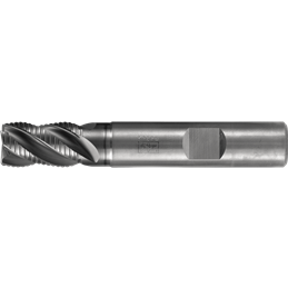 PFERD  Frez pełnowęglikowy Ø 10 mm, 4 krawędzie tnące, z uzębieniem zgrubnym, 1,5xDC, fazowanie 0,3 mm, z powłoką AlCrN, trzpień