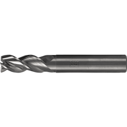 PFERD  Frez pełnowęglikowy Ø 16 mm, 3 krawędzie tnące, 2xDC, fazowanie 0,3 mm 45°, niepowlekany, trzpień HA, Performance, alumin