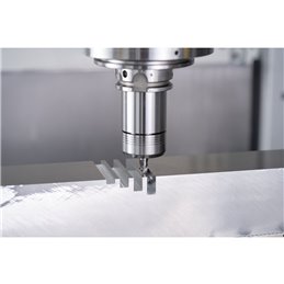 PFERD  Frez pełnowęglikowy Ø 10 mm, 3 krawędzie tnące, 2xDC, promień 1 mm, niepowlekany, trzpień HA, Performance, aluminium