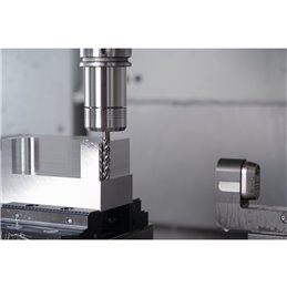 PFERD  Frez pełnowęglikowy Ø 10 mm, 3 krawędzie tnące, 4xDC, fazowanie 0,2 mm, niepowlekany, trzpień HA, Performance, aluminium