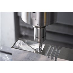 PFERD  Frez pełnowęglikowy Ø10mm, 3 krawędzie tnące, 2xDC, bardzo długa szyjka, fazowanie 0,2mm, niepowlekany, trzpień HA, Perfo