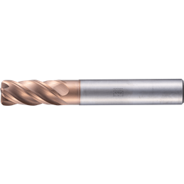 PFERD  Frez pełnowęglikowy Ø 6 mm, 4 krawędzie tnące, 2xDC, promień 0,5 mm, z powłoką AlTiN / TiSiXN, trzpień HA, Performance, s