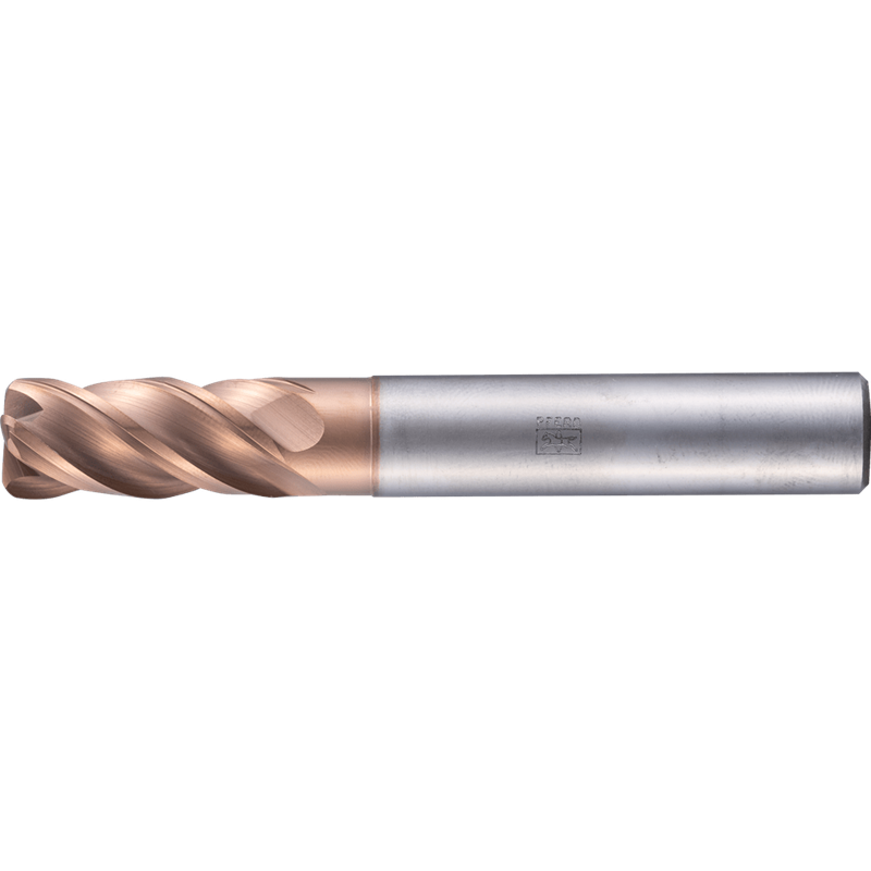 PFERD  Frez pełnowęglikowy Ø 20 mm, 4 krawędzie tnące, 2xDC, promień 2 mm, z powłoką AlTiN/TiSiXN, trzpień HA, Performance, stal