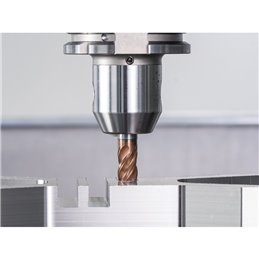 PFERD  Frez pełnowęg. Ø10mm, 4 krawędzie tnące, 2xDC, fazowanie 0,2mm 45°, z powłoką AlTiN / TiSiXN, trzpień HB, Performance, st