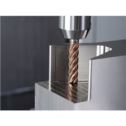 PFERD  Frez pełnowęg. Ø10mm 5 kraw. tnących, z łam. wiórów, 5xDC, promień 0,5mm, z powłoką AlTiN/TiSiXN, trzpień HB, Performance