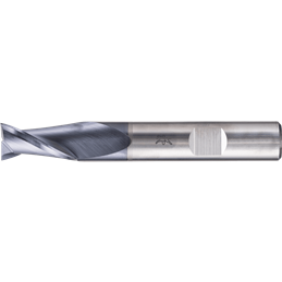 PFERD  Frez pełnowęglikowy do robotów Ø 12 mm, 2 krawędzie tnące, 2xD, promień 0,4 mm, powłoka DLC, trzpień HA, Performance, alu