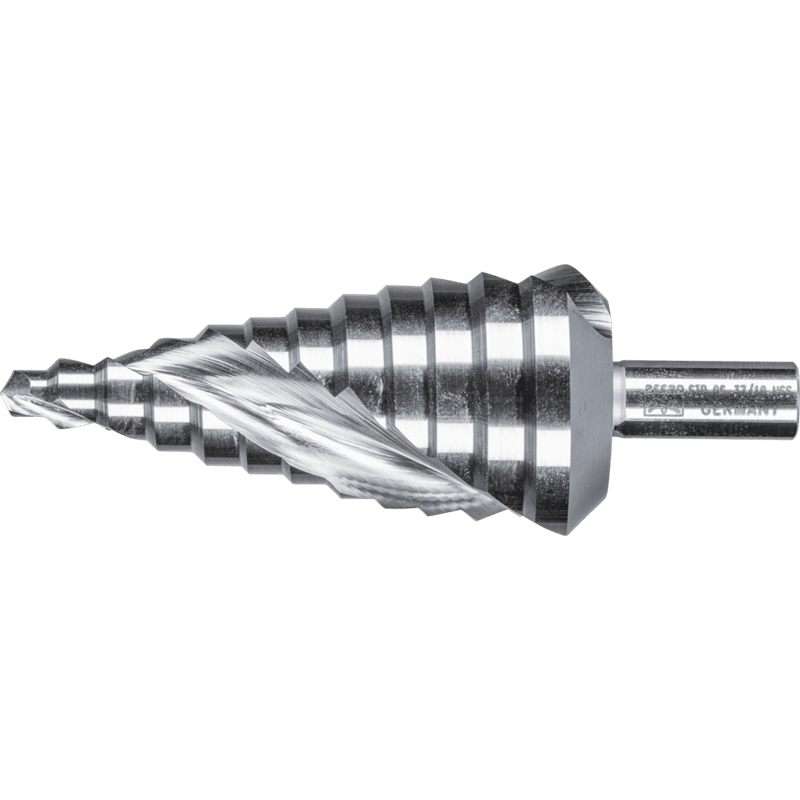 PFERD  Wiertło stopniowe HSS 12 stopni wiercenia Ø 6–37 mm 3-płaszczyznowy trzpień Ø 10 mm