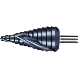 PFERD  Wiertło stopniowe HSS 12 stopni wiercenia Ø 6–37 mm 3-płaszczyznowy trzpień Ø 10 mm z powłoką HICOAT