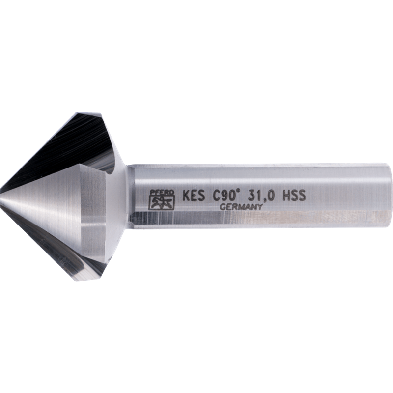 PFERD  Pogłębiacz stożkowy i okrawacz HSS 90° Ø 31 mm trzpień Ø 12 mm DIN 335 C 3-płaszczyznowy