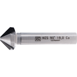 PFERD  Pogłębiacz stożkowy i okrawacz HSSE Co5 90° Ø 19 mm trzpień Ø 10 mm DIN 335 C
