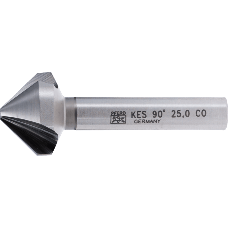 PFERD  Pogłębiacz stożkowy i okrawacz HSSE Co5 90° Ø 25 mm trzpień Ø 10 mm DIN 335 C