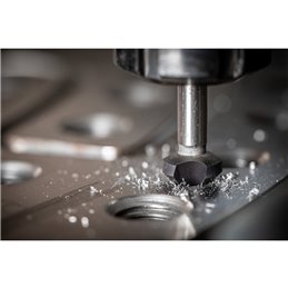 PFERD  Pogłębiacz stożkowy i okrawacz HSS 90° Ø 6,3 mm trzpień Ø 5 mm DIN 335 C z powłoką HICOAT