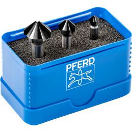 PFERD  Zestaw pogłębiaczy stożkowych HSS 3-częściowy DIN 335 C 90° z powłoką HICOAT HC-FEP