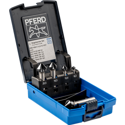 PFERD  Zestaw pogłębiaczy stożkowych HSS 5-częściowy DIN 335 C 90° z powłoką HICOAT HC-FEP