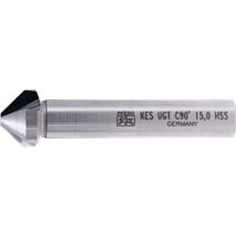 PFERD  Pogłębiacz stożkowy i okrawacz HSS UGT 90° Ø 15 mm trzpień Ø 10 mm DIN 335 C o podziałce nierównomiernej
