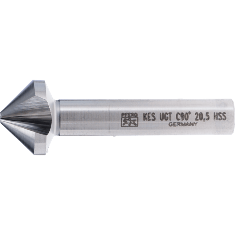 PFERD  Pogłębiacz stożkowy i okrawacz HSS UGT 90° Ø 20,5 mm trzpień Ø 10 mm DIN 335 C o podziałce nierównomiernej