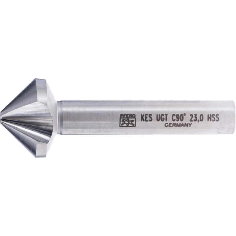PFERD  Pogłębiacz stożkowy i okrawacz HSS UGT 90° Ø 23 mm trzpień Ø 10 mm DIN 335 C o podziałce nierównomiernej