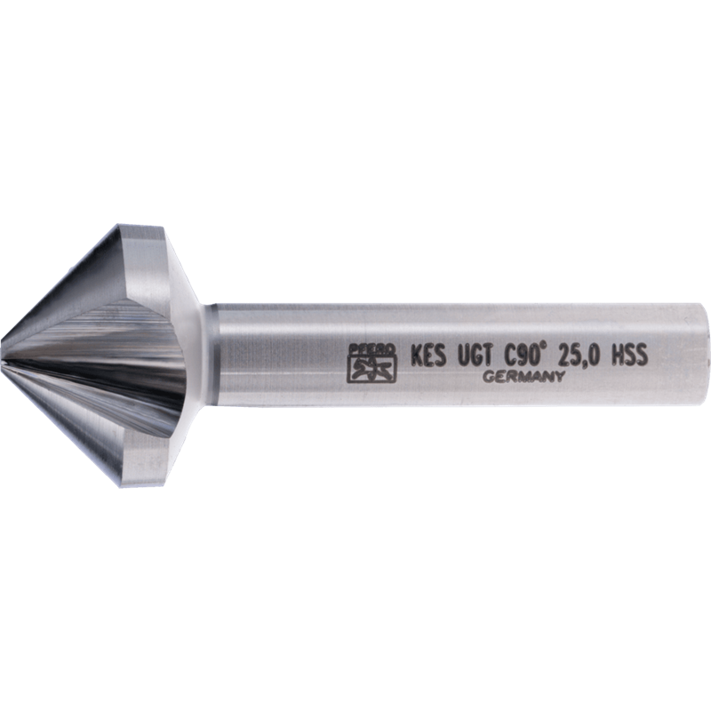 PFERD  Pogłębiacz stożkowy i okrawacz HSS UGT 90° Ø 25 mm trzpień Ø 10 mm DIN 335 C o podziałce nierównomiernej