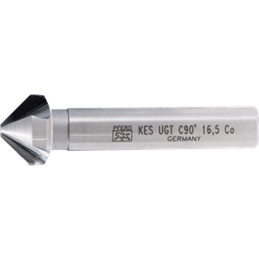 PFERD  Pogłębiacz stożkowy i okrawacz HSSE Co5 90° Ø 16,5 mm trzpień Ø 10 mm DIN 335 C o podziałce nierównomiernej