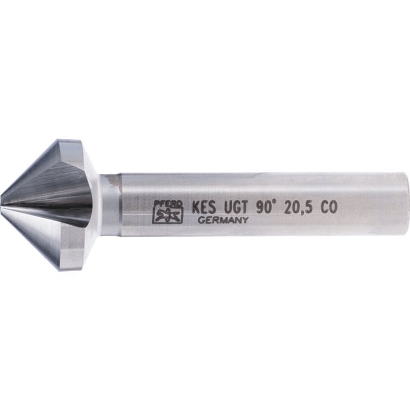 PFERD  Pogłębiacz stożkowy i okrawacz HSSE Co5 90° Ø 20,5 mm trzpień Ø 10 mm DIN 335 C o podziałce nierównomiernej