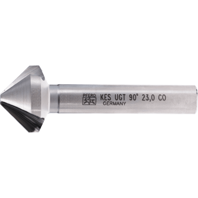 PFERD  Pogłębiacz stożkowy i okrawacz HSSE Co5 90° Ø 23 mm trzpień Ø 10 mm DIN 335 C o podziałce nierównomiernej