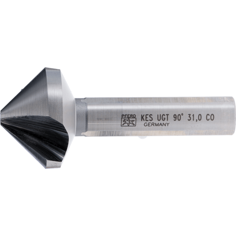 PFERD  Pogłębiacz stożkowy i okrawacz HSSE Co5 90° Ø 31 mm trzpień Ø 12 mm DIN 335 C o podziałce nierównomiernej