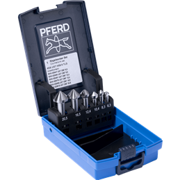PFERD  Zestaw pogłębiaczy stożkowych HSS UGT 6-częściowy DIN 335 C 90° o podziałce nierównomiernej