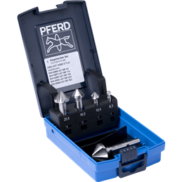 PFERD  Zestaw pogłębiaczy stożkowych HSSE UGT 5-częściowy DIN 335 C 90° wykonanie Co5 o podziałce nierównomiernej