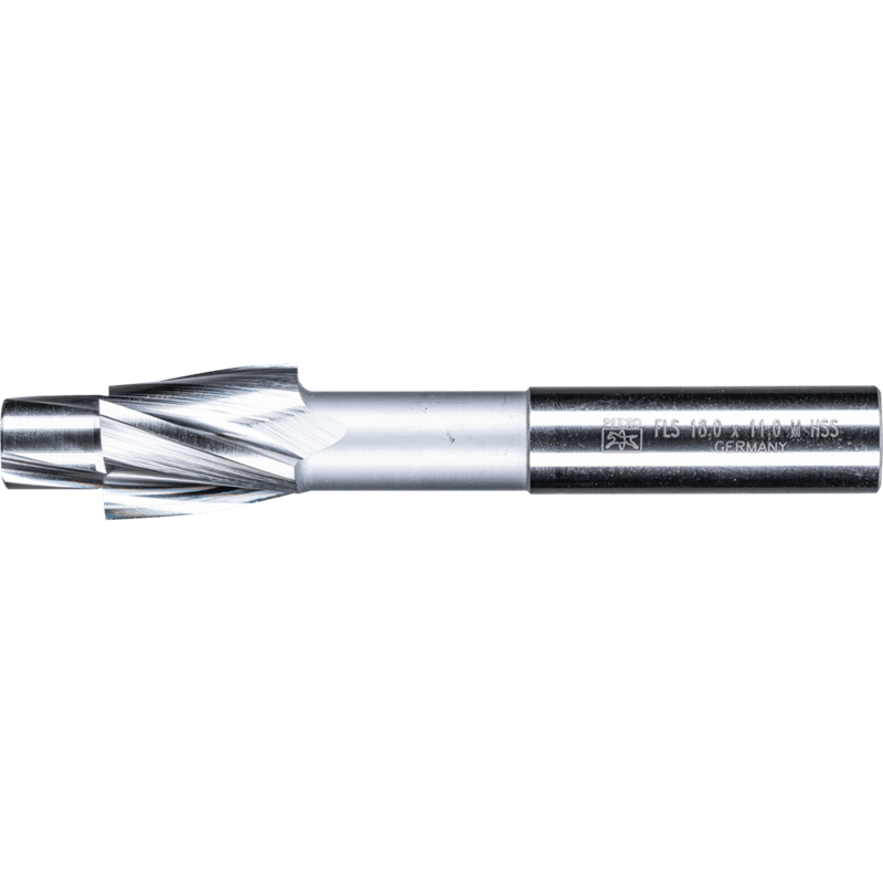 PFERD  Płaski pogłębiacz HSS z czopem prowadzącym DIN 373 Ø 18,0 mm trzpień Ø 12 mm średnie do otworów przelotowych