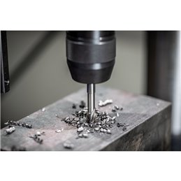 PFERD  Płaski pogłębiacz HSS z czopem prowadzącym DIN 373 Ø 18,0 mm trzpień Ø 12 mm średnie do otworów przelotowych