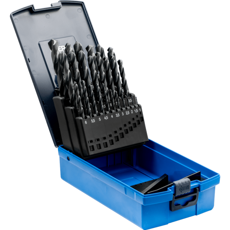 PFERD  Zestaw wierteł spiralnych 25-częściowy STEEL HSSG N DIN 338, uniwersalne