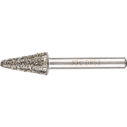 PFERD  Diamentowa ściernica stożkowa 12 x 25 x 6 mm D852 do szlifowania żeliwa szarego i sferoidalnego