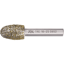 PFERD  Diamentowa ściernica trzpieniowa o kształcie kropli 16 x 25 x 8 mm D852 do szlifowania żeliwa szarego i sferoidalnego